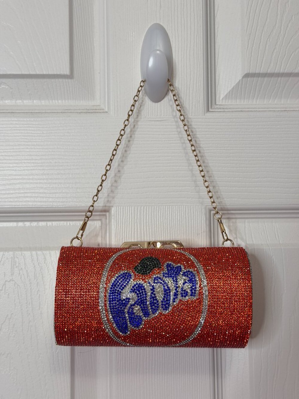 Rhinestone Orange Fanta Can Purse - Picture 5 of 6